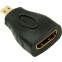 Переходник HDMI (F) - Micro HDMI (M), NETLAN EC-HD20CB-AD-BK-10, 10шт.