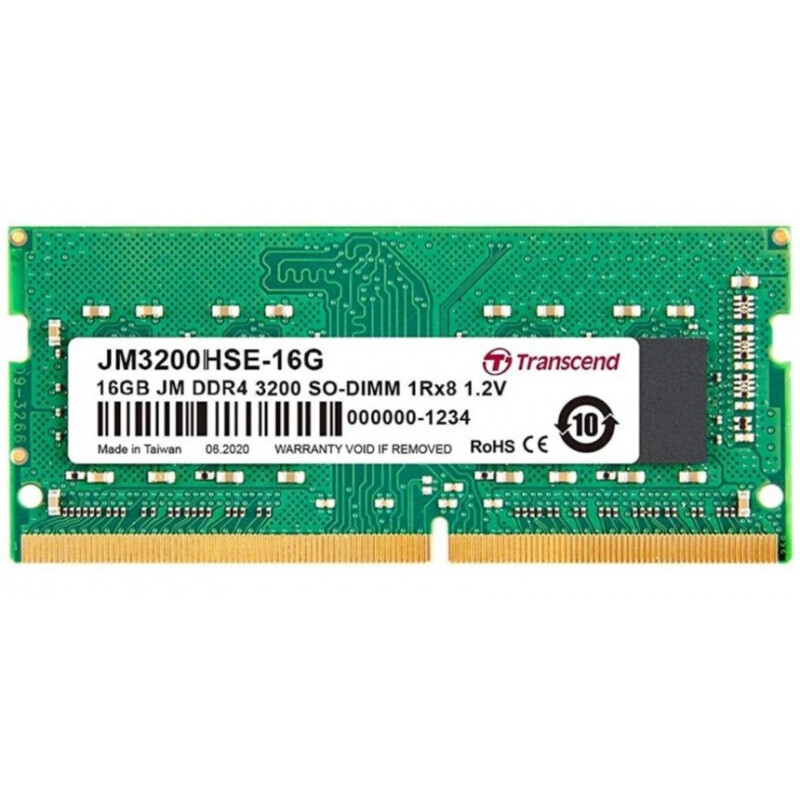 Оперативная память 16Gb DDR4 3200MHz Transcend SO-DIMM (JM3200HSE-16G)