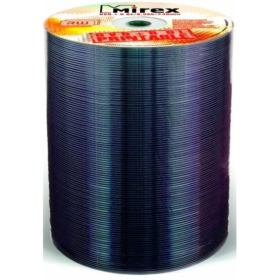 Диск DVD+R Mirex 8.5Gb 8x Shrink Printable (100 шт.) - 1052257