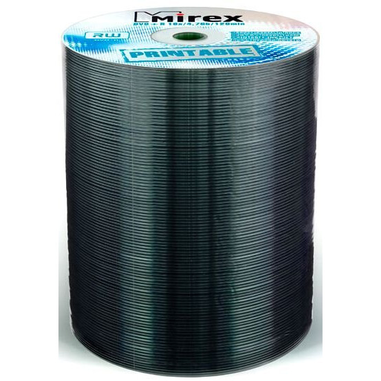 Диск DVD+R Mirex 4.7Gb 16x Shrink Printable (100шт) (209751)