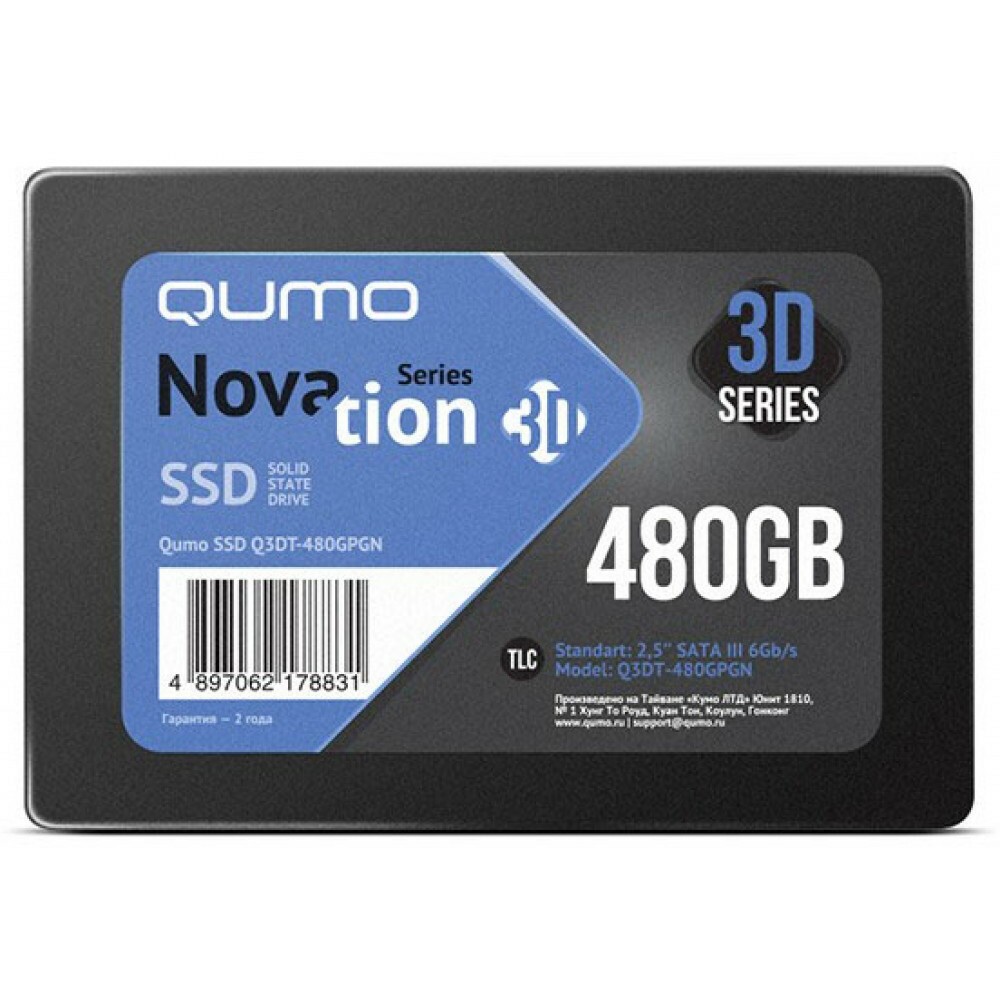 Накопитель SSD 480Gb QUMO Novation 3D (Q3DT-480GPGN) OEM