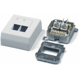 Розетка RJ-45 Hyperline SB-GTS2-8P8C-C6-SH-WH