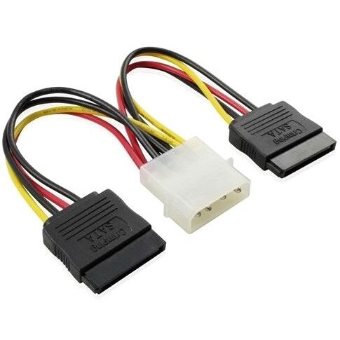 Кабель Molex - 2x SATA, 0.15м, Greenconnect GC-ST205