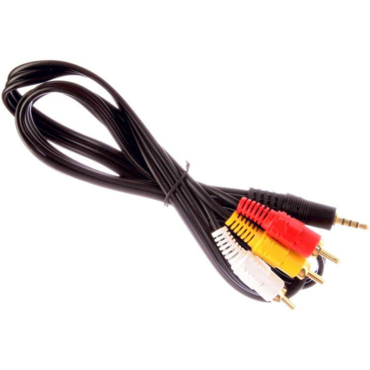 Кабель 3.5 Jack (M) - 3x RCA (M), 1м, ATCOM AT1006