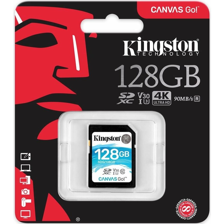 Карта памяти 128Gb SD Kingston  (SDG/128GB)