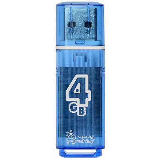 USB Flash накопитель 4Gb SmartBuy Glossy Blue (SB4GBGS-B)