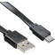 Кабель USB A (M) - microUSB B (M), 1м, Buro (BHP MICROUSB 1M FLAT) Black