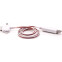 Кабель USB - microUSB/Lightning/Apple 30-pin, 1м, Gmini mCable GM-MEL400FL White/Red - GM-MEL400FLWR