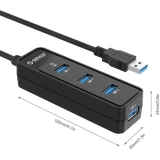 USB-концентратор Orico W5PH4-U3 Black (W5PH4-U3-BK)