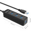 USB-концентратор Orico W5PH4-U3 Black - W5PH4-U3-BK - фото 2