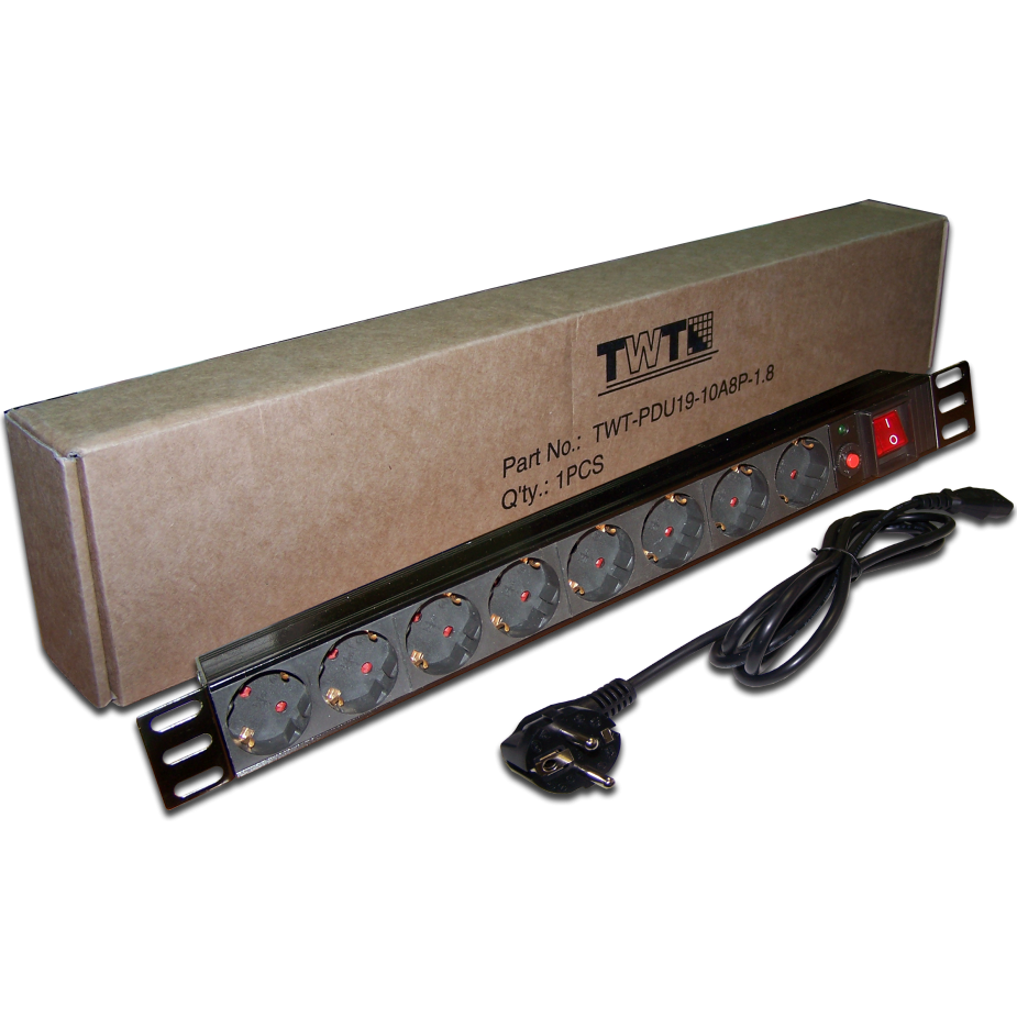 Блок розеток TWT TWT-PDU19-10A8P-1.8