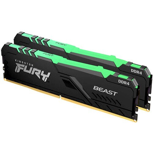 Оперативная память 32Gb DDR4 2666MHz Kingston Fury Beast RGB (KF426C16BB1AK2/32) (2x16Gb KIT)