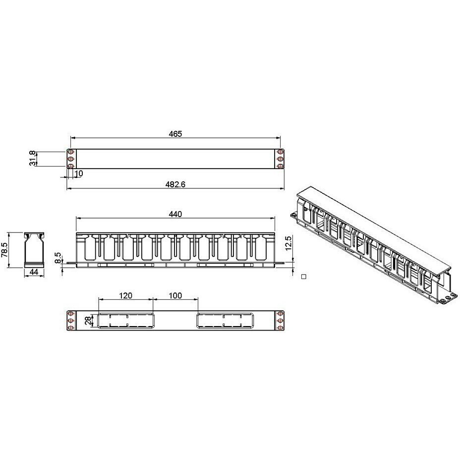 Hyperline cm-1u-pl. Организатор cm-1u-d53-pl-cov кабельный пластиковый с крышкой, глубина 53 мм. Кабельный органайзер Hama h-20583.