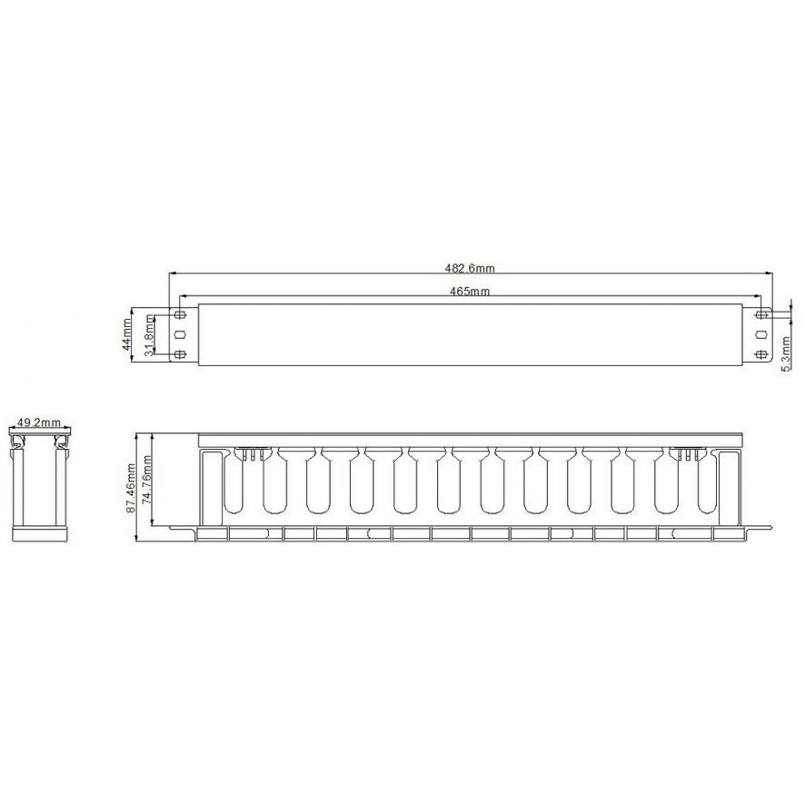 Организатор cm-1u-d53-pl-cov кабельный пластиковый с крышкой, глубина 53 мм. Hyperline cm-2u-ml-cov упаковка. LINEFOR 75 pl.