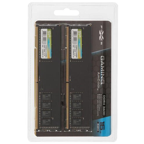 Оперативная память 16Gb DDR4 3600MHz Silicon Power XPower AirCool (SP016GXLZU360B2A) (2x8Gb KIT)