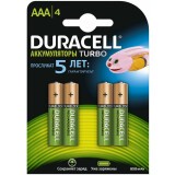 Аккумулятор Duracell (AAA, 850mAh, 4 шт.) (HR03-4BL)