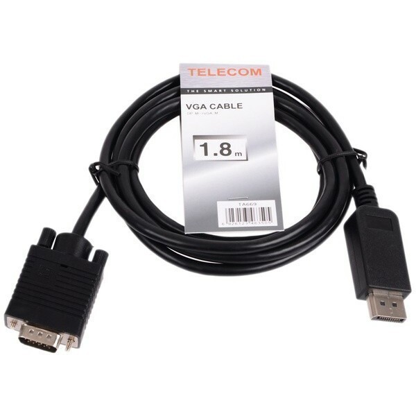 Кабель DisplayPort - VGA, 1.8м, Telecom TA669-1.8M