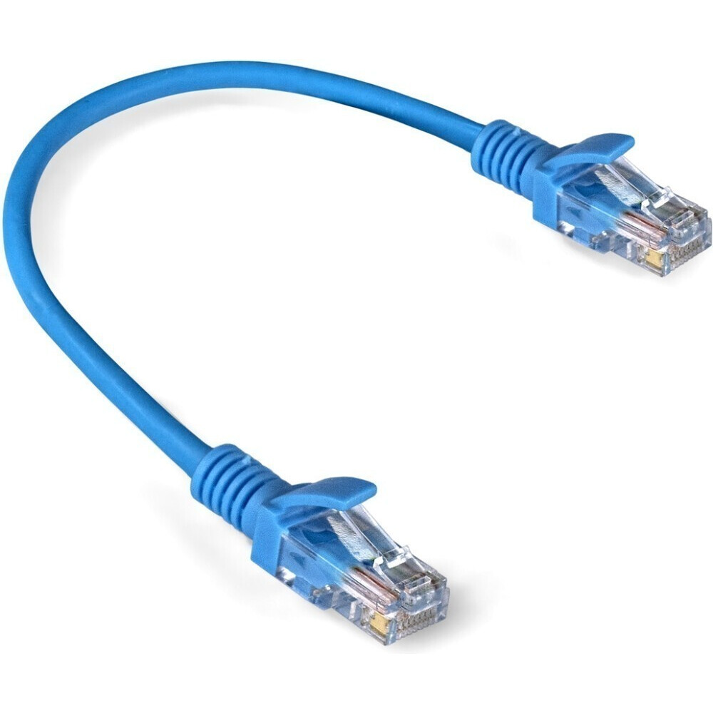 Патч-корд ExeGate UTP-RJ45-RJ45-5e-0,3M-LSZH-BL, 0.3м - EX286371RUS