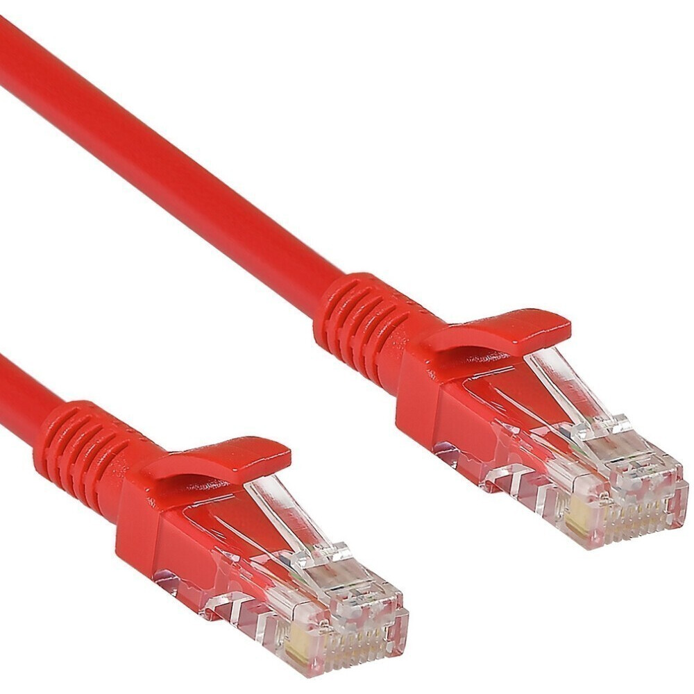 Патч-корд ExeGate UTP-RJ45-RJ45-5e-1M-RD, 1м - EX258673RUS