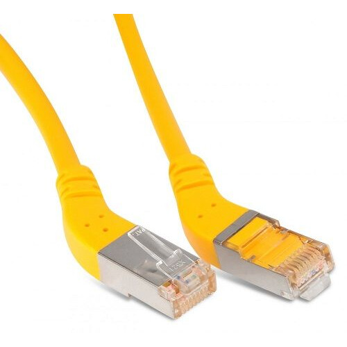 Патч-корд Hyperline PC-APM-STP-RJ45/L45-RJ45/R45-C5e-5M-LSZH-YL, 5м