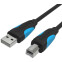 Кабель USB A (M) - USB B (M), 8м, Vention VAS-A16-B800