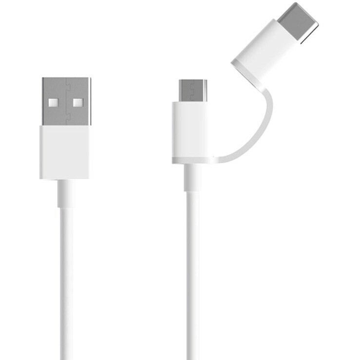 Кабель USB - microUSB/USB Type-C, 1м, Xiaomi ZMI AL501 White - ZMK2AL50CNWH