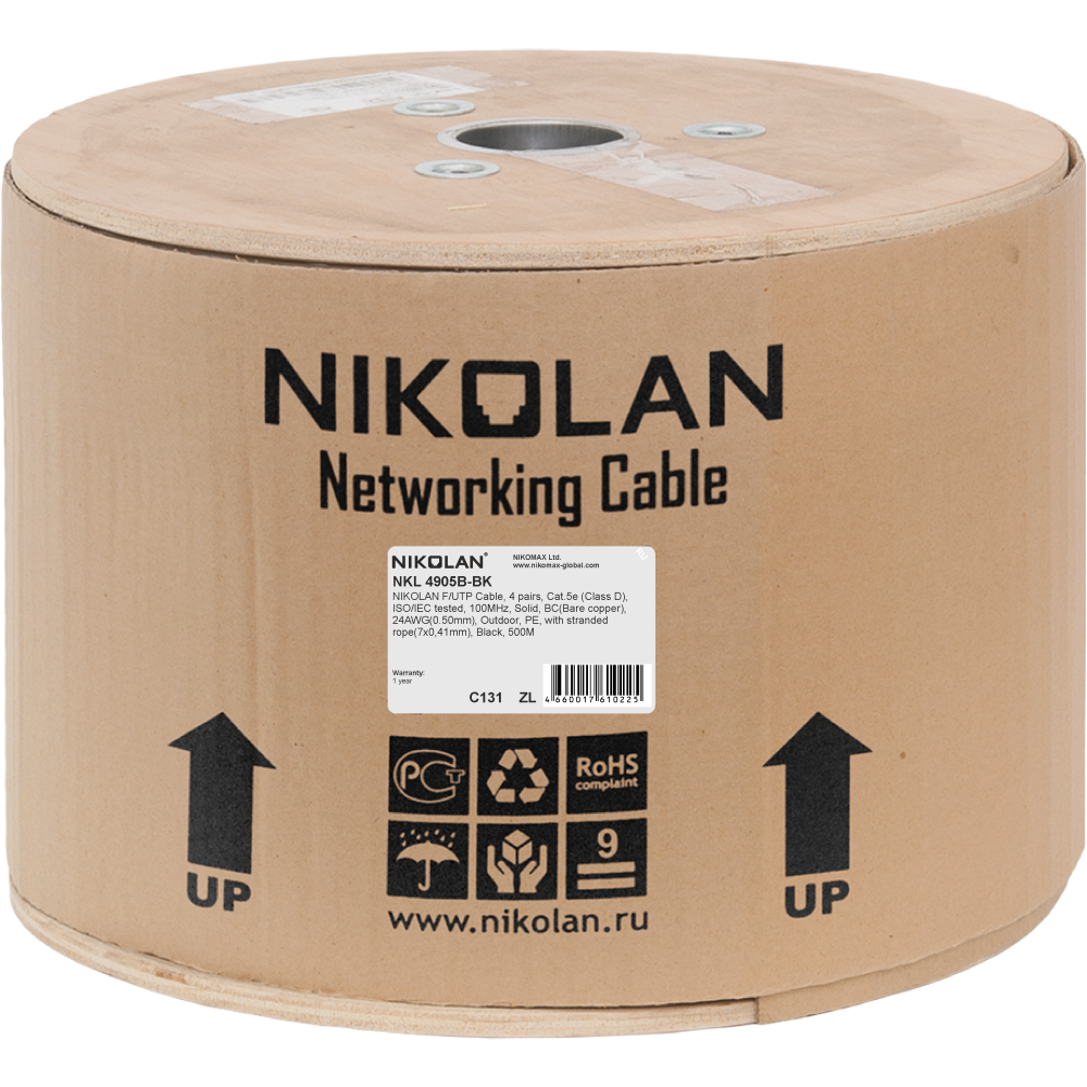 Nikolan u utp 4. Кабель NIKOLAN NKL 4905b-BK. NIKOLAN витая пара. Кабель Николан 4 пары кат 5е. NKL 9200.