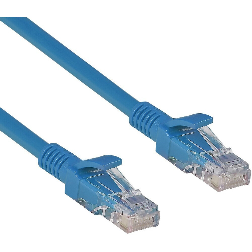 Патч-корд ExeGate UTP-RJ45-RJ45-5e-0,3M-BL, 0.3м - EX258667RUS