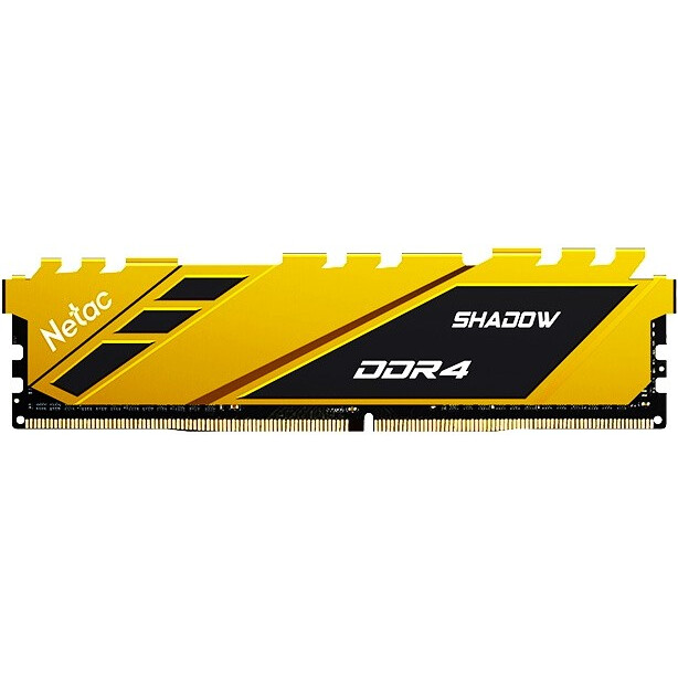 Оперативная память 8Gb DDR4 2666MHz Netac Shadow Yellow (NTSDD4P26SP-08Y)