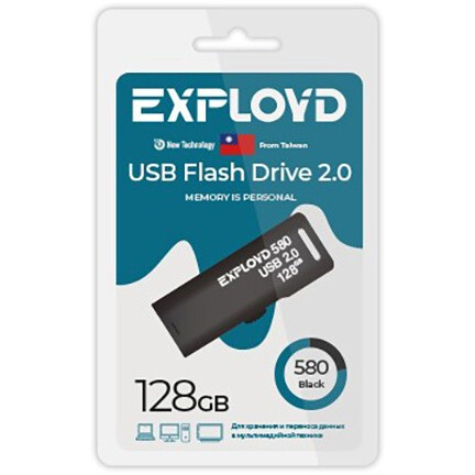 USB Flash накопитель 128Gb Exployd 580 Black - EX-128GB-580-Black