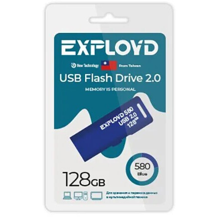 USB Flash накопитель 128Gb Exployd 580 Blue - EX-128GB-580-Blue