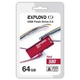 USB Flash накопитель 64Gb Exployd 580 Red (EX-64GB-580-Red)