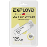 USB Flash накопитель 128Gb Exployd 650 White (EX-128GB-650-White)