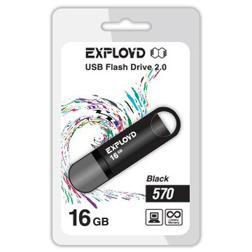 USB Flash накопитель 16Gb Exployd 570 Black - EX-16GB-570-Black