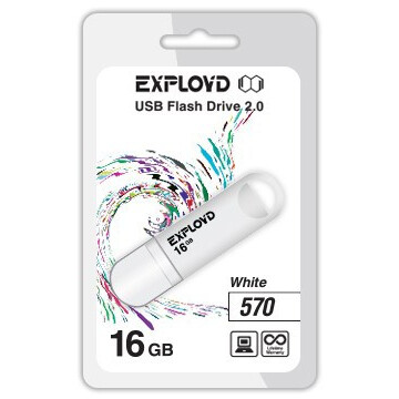 USB Flash накопитель 16Gb Exployd 570 White - EX-16GB-570-White