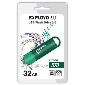 USB Flash накопитель 32Gb Exployd 570 Green - EX-32GB-570-Green