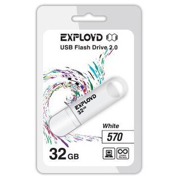 USB Flash накопитель 32Gb Exployd 570 White - EX-32GB-570-White