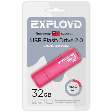 USB Flash накопитель 32Gb Exployd 620 Red - EX-32GB-620-Red