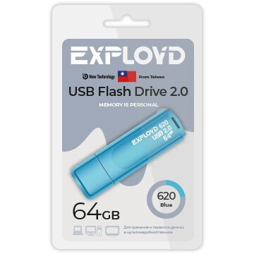 USB Flash накопитель 64Gb Exployd 620 Blue - EX-64GB-620-Blue