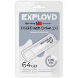 USB Flash накопитель 64Gb Exployd 620 White (EX-64GB-620-White)