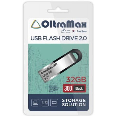 USB Flash накопитель 32Gb OltraMax 300 Black - OM-32GB-300-Black