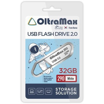 USB Flash накопитель 32Gb OltraMax 290 White - OM-32GB-290-White