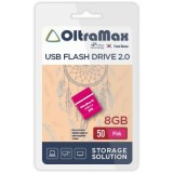 USB Flash накопитель 8Gb OltraMax 50 Pink (OM-8GB-50-Pink)