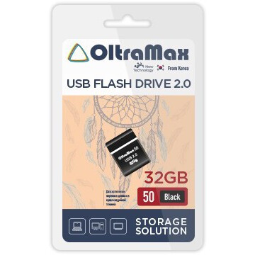 USB Flash накопитель 32Gb OltraMax 50 Black - OM032GB-mini-50-B