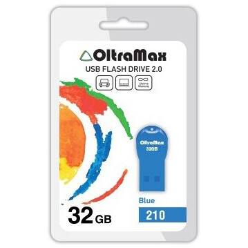 USB Flash накопитель 32Gb OltraMax 210 Blue - OM-32GB-210-Blue