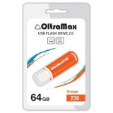 USB Flash накопитель 64Gb OltraMax 230 Orange (OM-64GB-230-Orange)