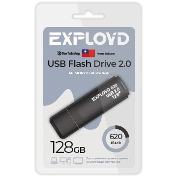 USB Flash накопитель 128Gb Exployd 620 Black - EX-128GB-620-Black