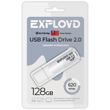 USB Flash накопитель 128Gb Exployd 620 White - EX-128GB-620-White