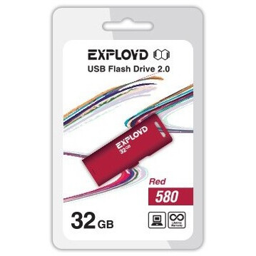 USB Flash накопитель 32Gb Exployd 580 Red - EX-32GB-580-Red