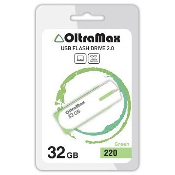 USB Flash накопитель 32Gb OltraMax 220 Green - OM-32GB-220-Green